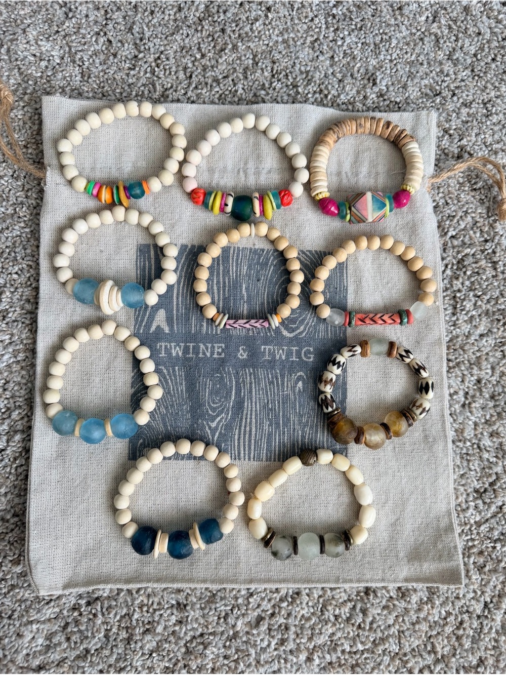 Lot of Twine & Twig Bracelets
